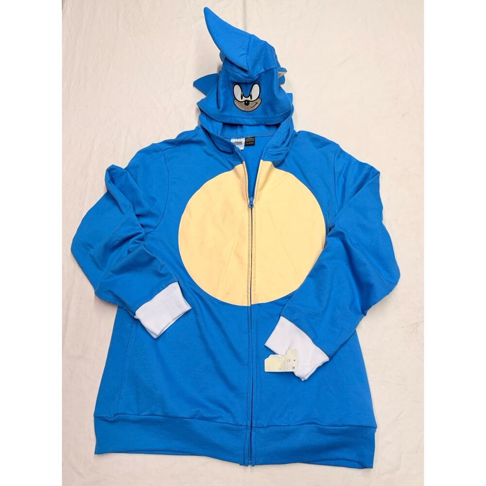 Sonic kids Hoodie full zipper Sega K The Hedgehog Costume Hoodie Kids Size XL